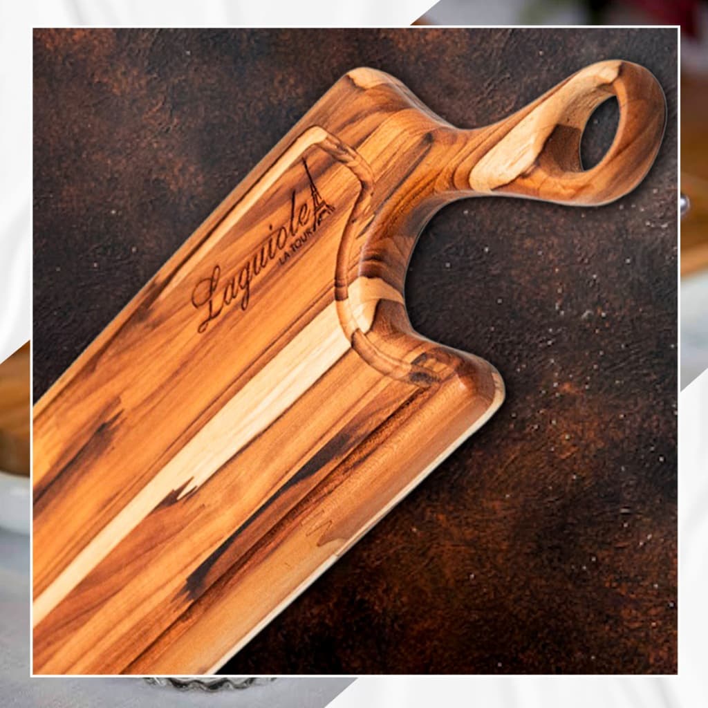 Tábua De Corte Profissional Madeira 37cm Para Carne Churrasco Linha Premium Laguiole La Tour