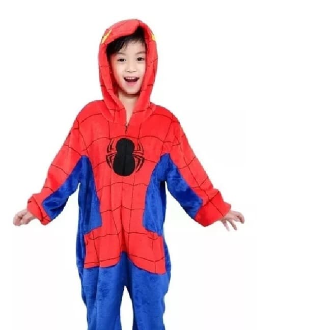 Pijama Kigurumi Homem Aranha- Macio e Confortável -Adulto e Infantil