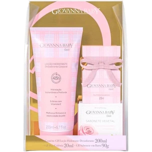 KIT GIOVANNA BABY CLASSIC COLÔNIA HIDRATANTE E SABONETE