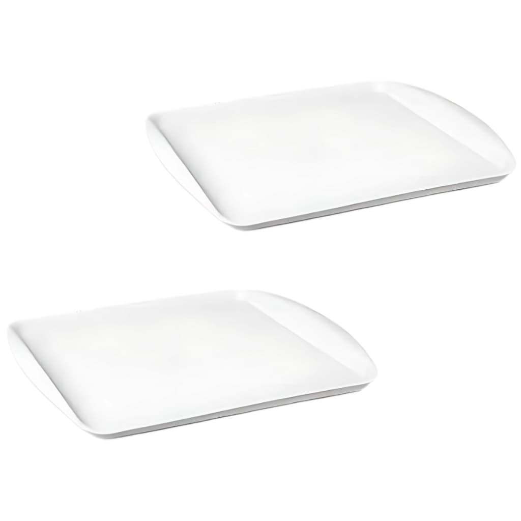 Kit 2 Bandeja Plastica Self service grande 44x30,7cm buffet restaurante fast food lanches em Polipropileno