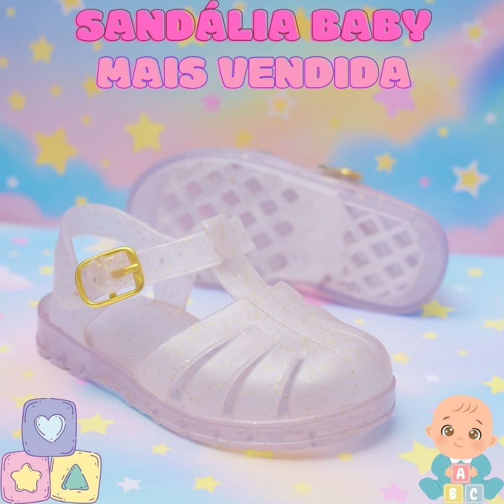 Sandália Baby Menina Confortável Infantil Papete Bebê Feminina Lançamento Macia e Leve Promoção