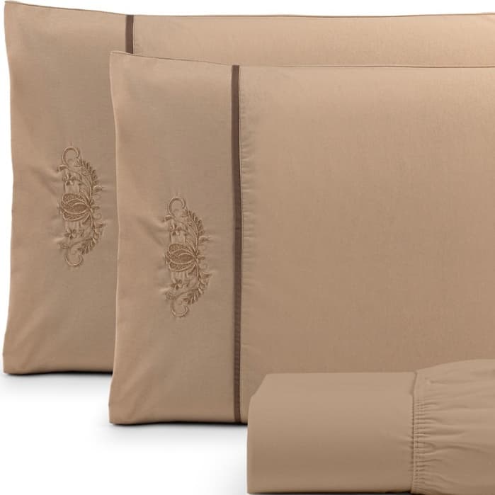 JOGO DE LENÇOL CAMA CASAL QUEEN 3 PEÇAS COM ELÁSTICO E FRONHAS BORDADA