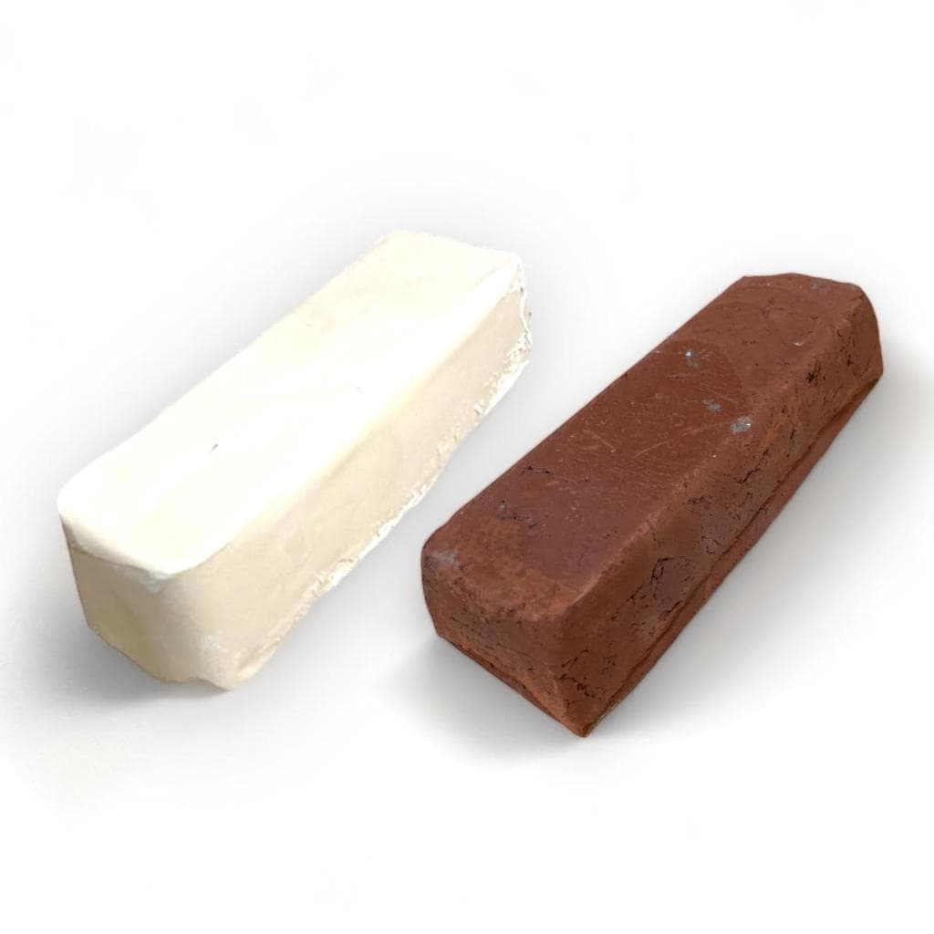 Kit 324 - Massa Vermelha Branca Lustrar Polir Aluminio Latão