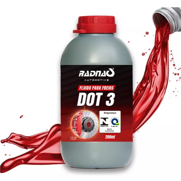 FLUIDO DE FREIO DOT3 200ML PARA SISTEMAS CONVENCIONAIS DE FREIO
