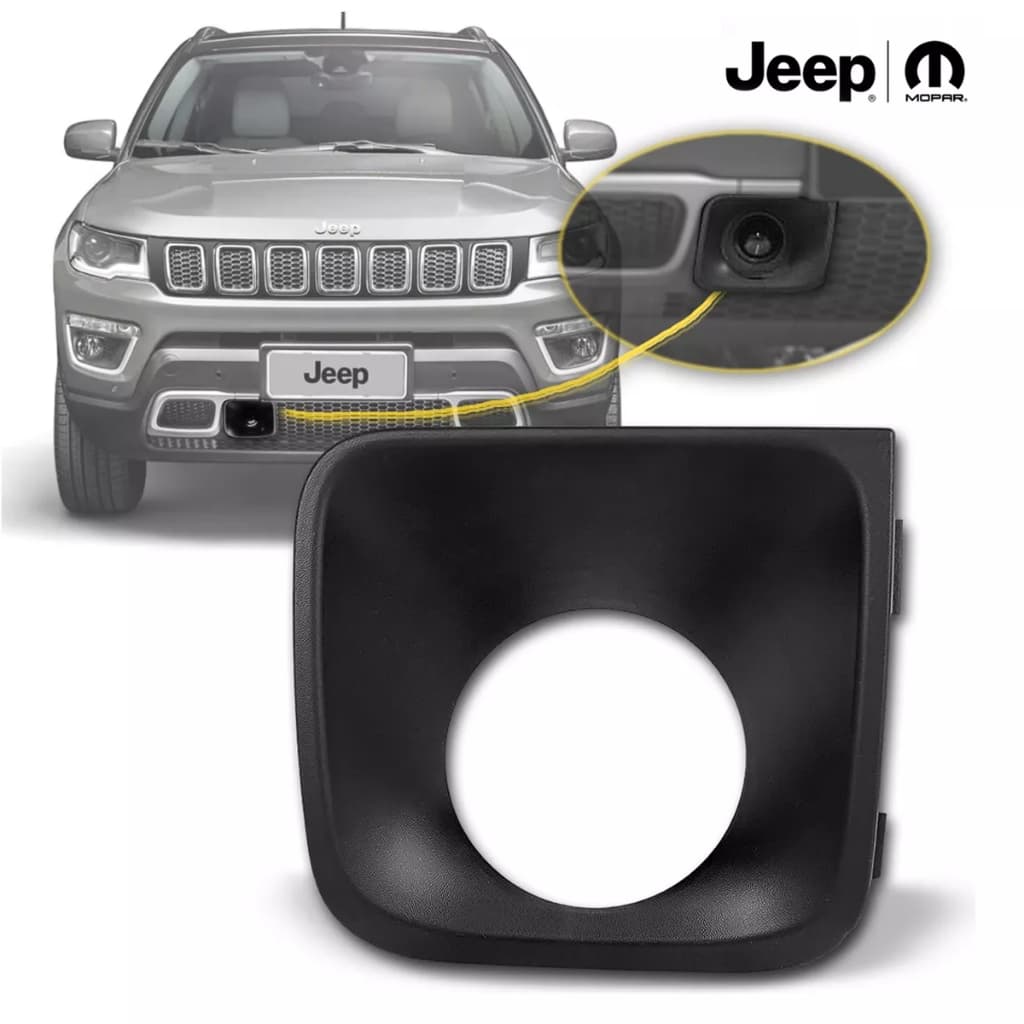 Moldura Dianteira Parachoque Sensor Colisão Jeep Compass 2017 a 2021 Diesel Original Jeep Mopar