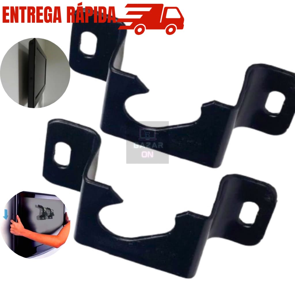 Suporte Fixo Universal Compacto Pequeno TV Televisão Led Smart Lcd Plasma 4k de 14” à 85” até 80kg