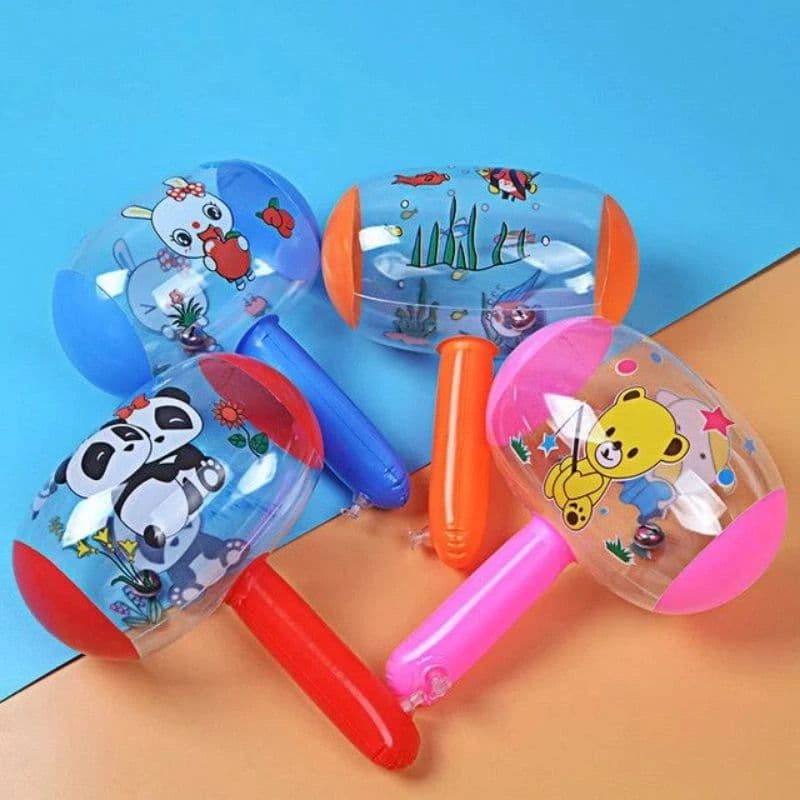 Kit com  5/12/Martelos Infl vel 25cm C/luz Brinquedo Bebe Crianca