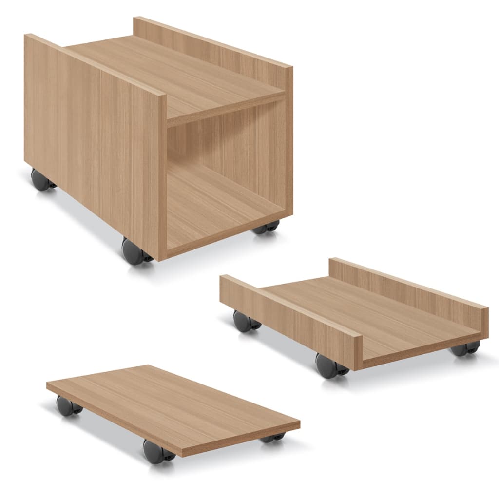 Suporte De Gabinete Computador Cpu Com Rodas Em Mdf Escritório Quarto Gamer