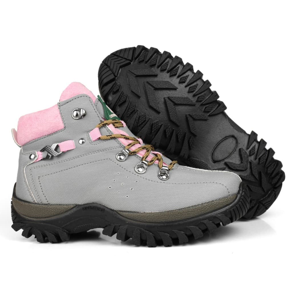 Bota Coturno Adventure Feminina Trilha Caminhada Solado Tratorado Antiderrapante