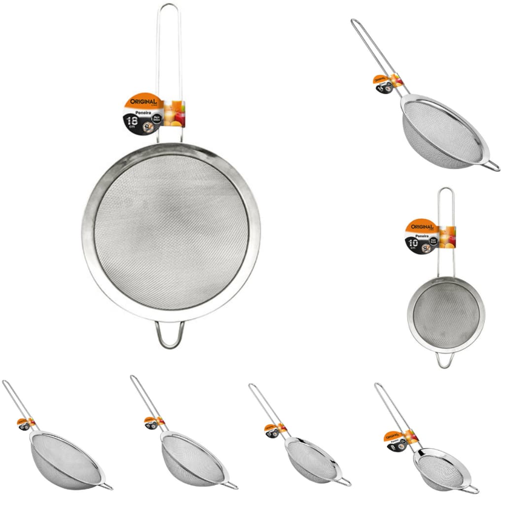 Peneira Coador De Metal Inox Vários Tamanhos