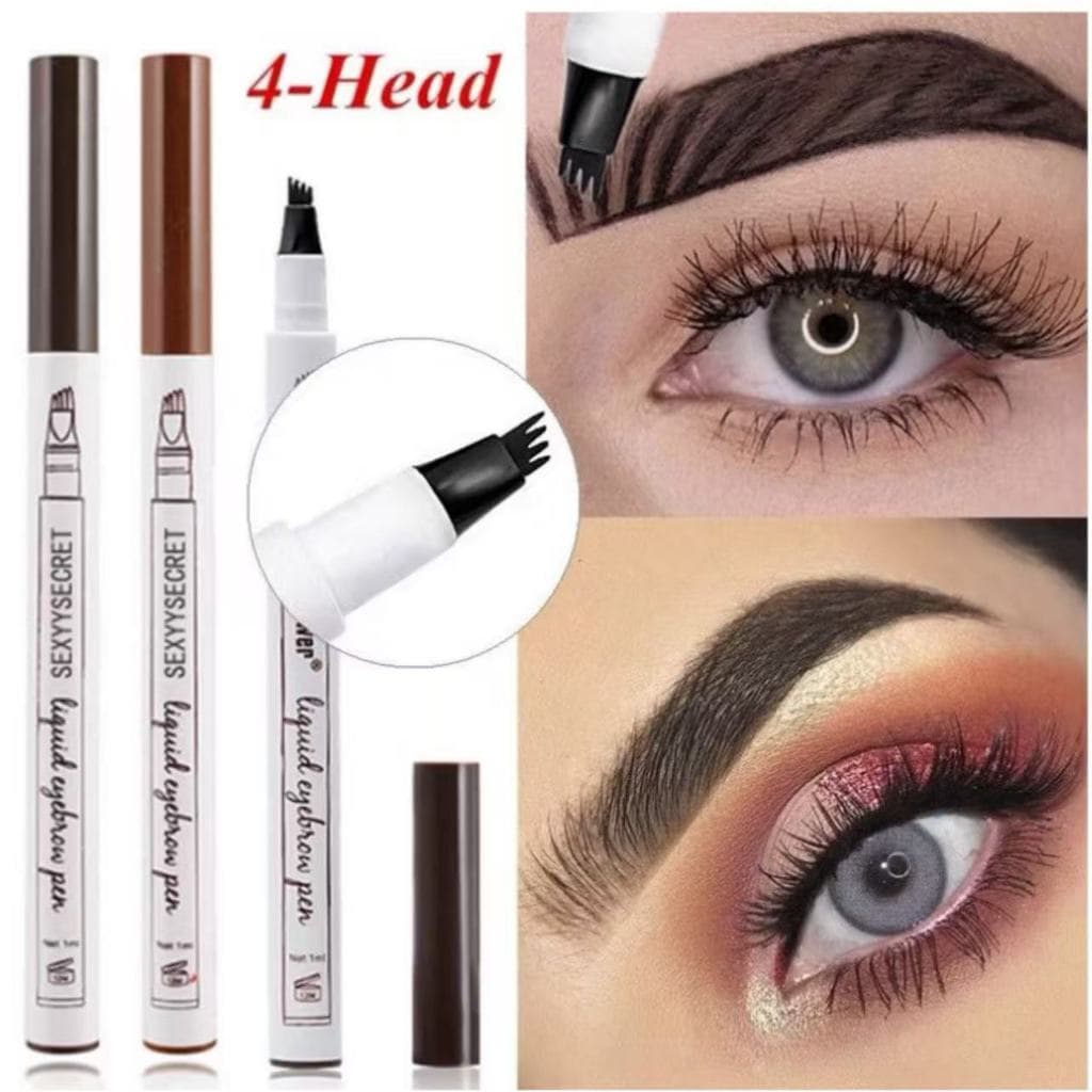 kit4 Caneta Lapis Henna Efeito Microblading Sobrancelha