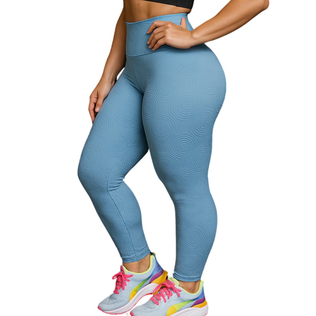 Legging Poliamida com Textura Cintura Alta