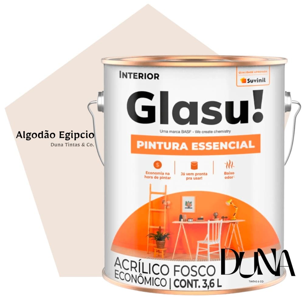 Tinta Glasu Suvinil Econômica Algodão Egípcio 3,6L