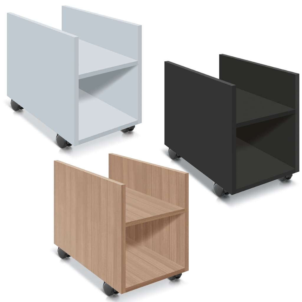 Suporte De Gabinete Computador Cpu Com Rodas Em Mdf Para Escritório