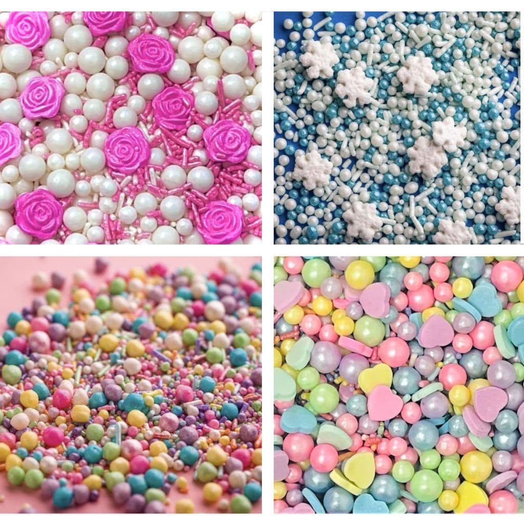Confeitos de Açúcar Sprinkles Comestíveis 50g e 100g Premium Diversas Opções Para Doces Confeitaria