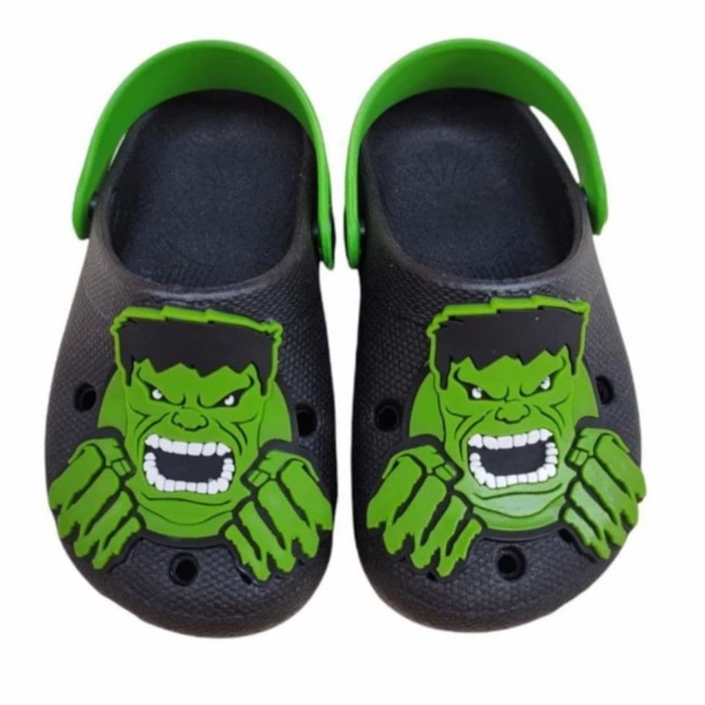 Babuche Sandalia Premium Menino Hulk Herois Para O Dia A Dia Escolar Passeio Piscina Praia