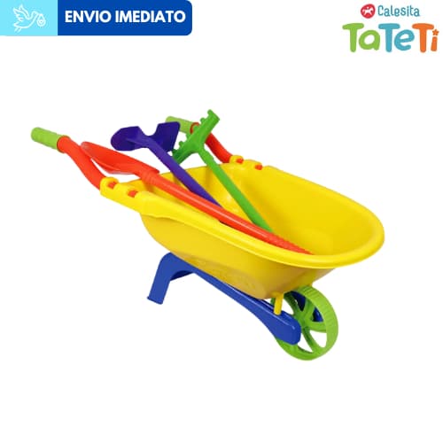 Carrinho de Mão Brinquedo Praia Jardim Carriola Tateti