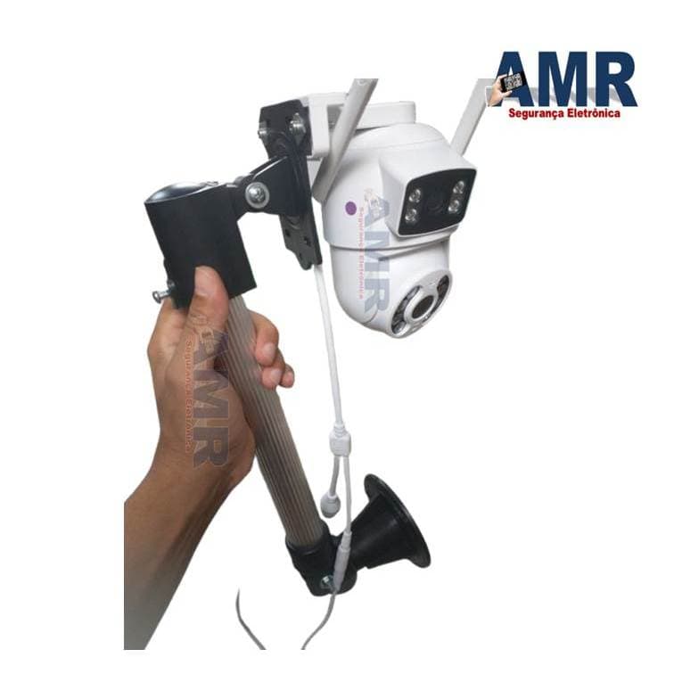 Suporte 100cm 1 metro de alumínio Para Câmera De Segurança Cftv Infra Sensor prolongador