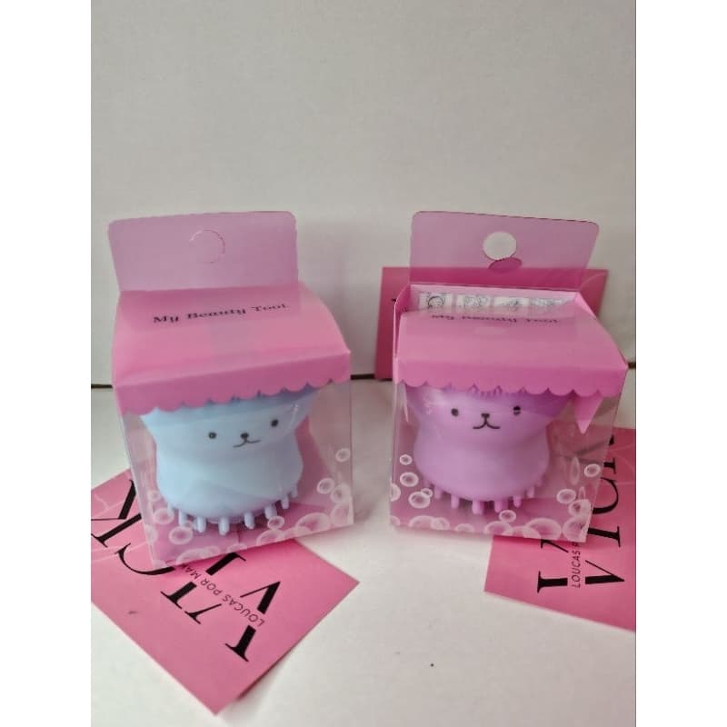 Escova de  limpeza facial pequeno polvo silicone Esfoliante profunda de poros.