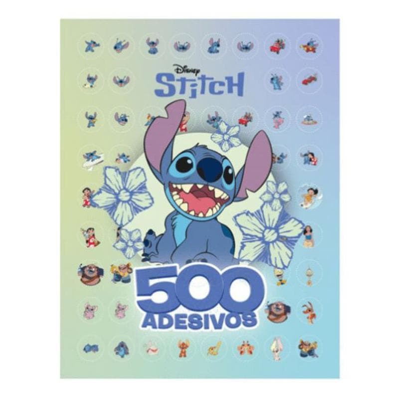 Livro De Atividades stitch + Páginas Para Colorir 500 Adesivos Stitch