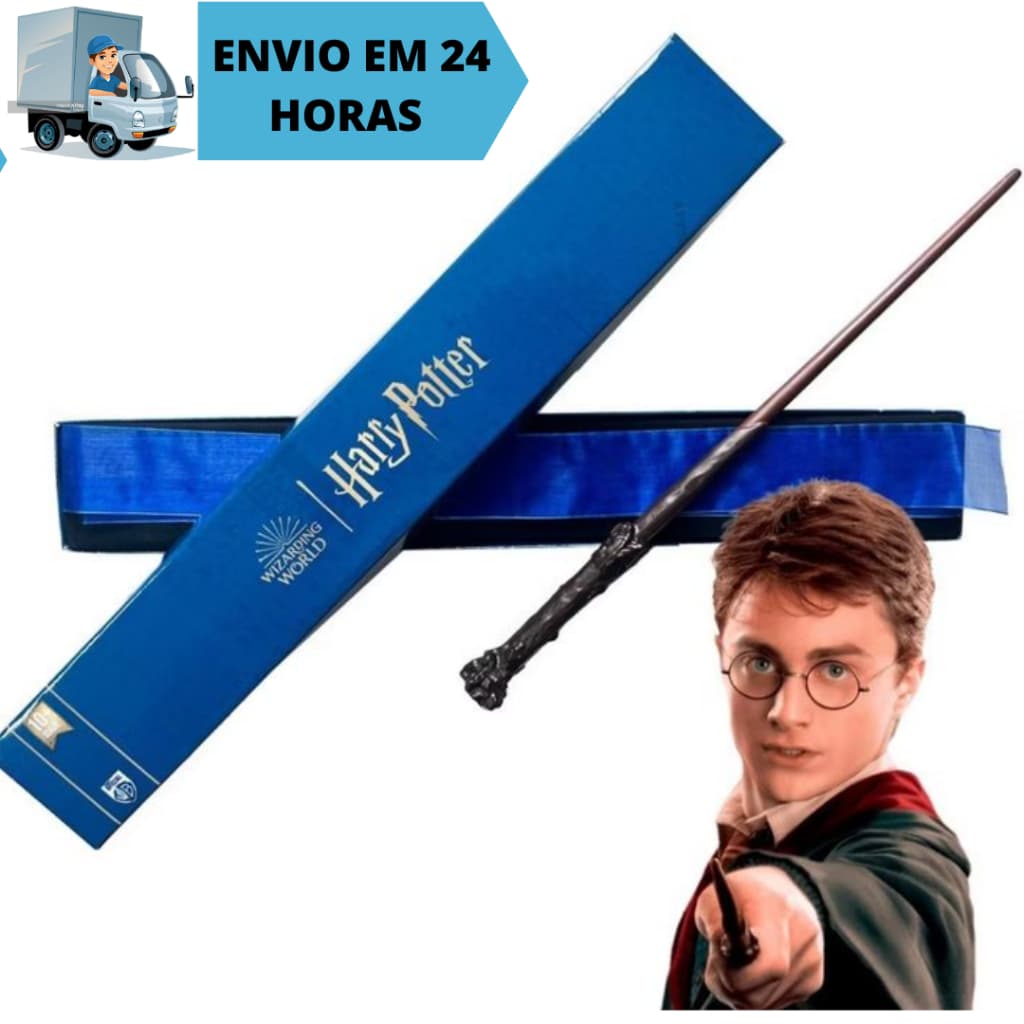 Varinha Saga Harry Potter Original Coleção Completa Harry Potter, Hermione, Rony, Dumbledore Voldemort, Snape e mais