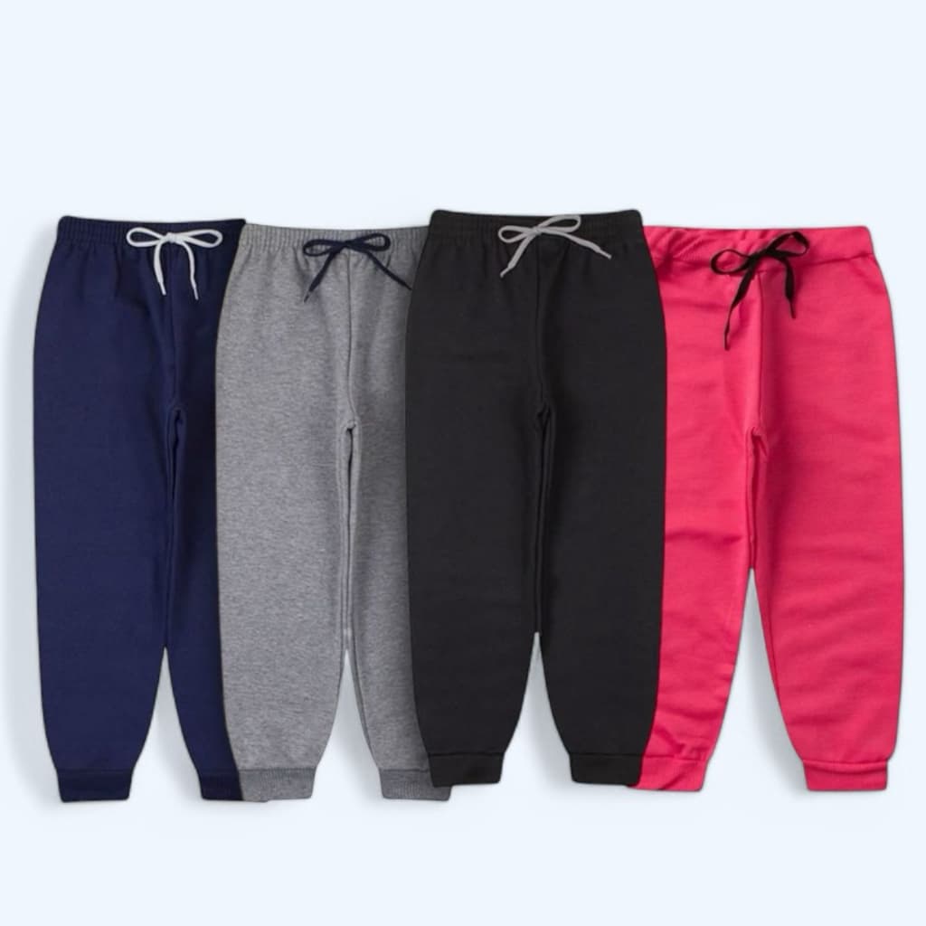 Kit com 3 calças de moletom  infantil menina e menino unissex modelo jogger ENVIO DE CORES SORTIDAS