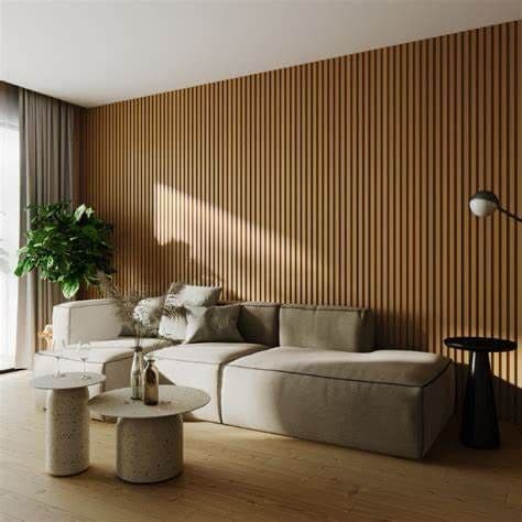 Kit Painel Ripado Parede Revestimentos Premium MDF 45X11 Quadro Decorativa Sala e Penteadeira.