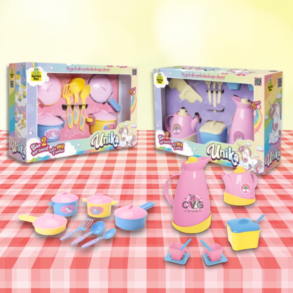 Conjunto Cozinha Panelinhas + Hora Do Chá Unika Samba Toys