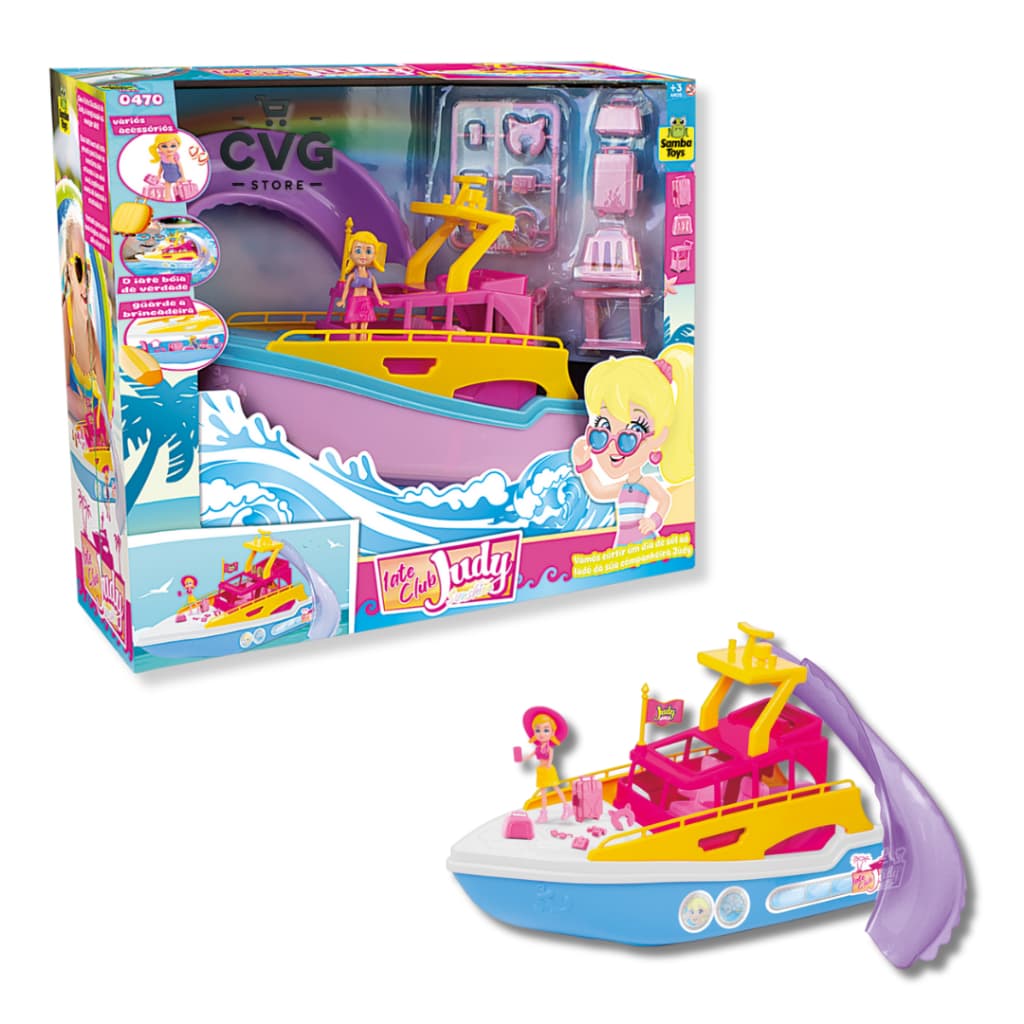 Brinquedo Barco Iate Clube da Judy com Acessórios e Seus pets