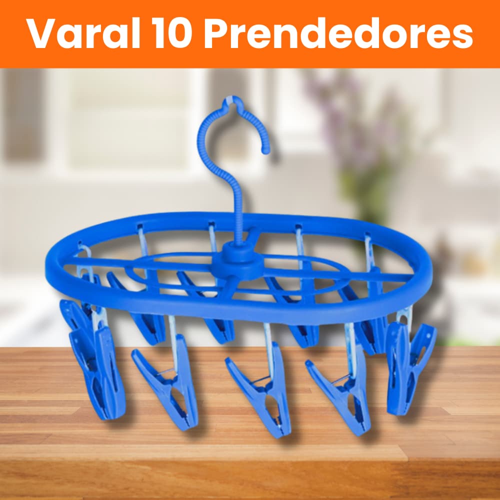 Varal de Roupas Intimas Masculina e Feminina Oval Com 10 Prendedores Meia Cueca Calcinha Premium