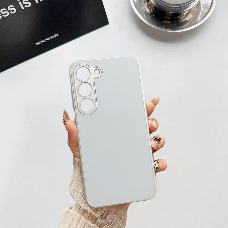 Para Samsung S20FE S22FE S22 ULTRA S23 S23FE S23Plus S23ULTRA com Estojo da câmera simplicidade capinha e luxo em vidro