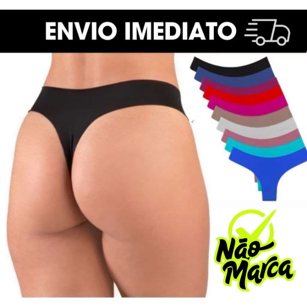 Kit 12 Calcinhas Fio Dental Corte a Laser Sem Costura com Acabamento Premium