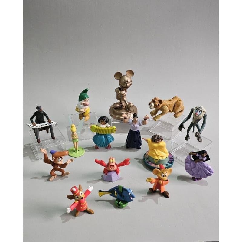 lote bonecos em miniatura coleção disney mcdonald's