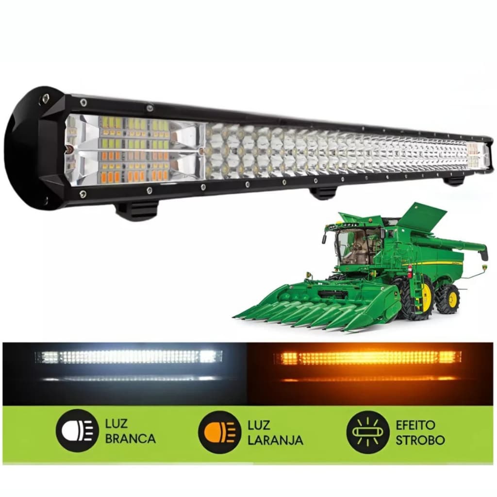Barra De Led 540w 1 Metro Colheitadeira Trator Dual Collor
