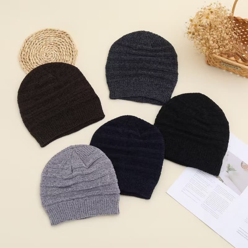 Gorro Touca Inverno Lã Masculino Estilosa Forrada Pelucia Modelo JZ034