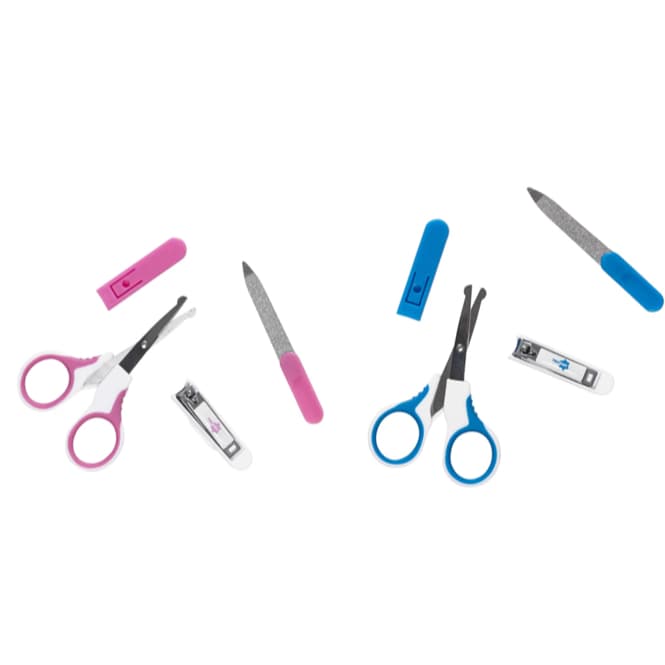 Kit Manicure Infantil bebê - Tesoura - Capa protetora - Suporte e cortador de unhas - lixa