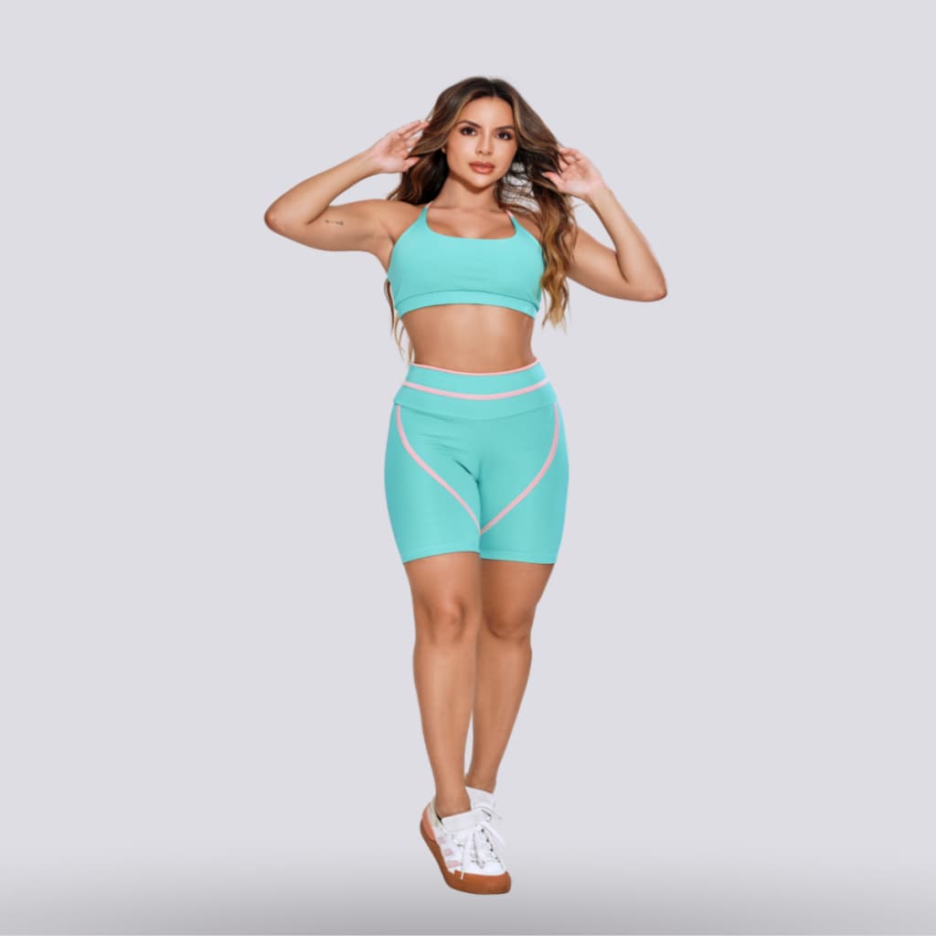 Conjunto Academia Top Nadador E Short Fitness Zero Transparência