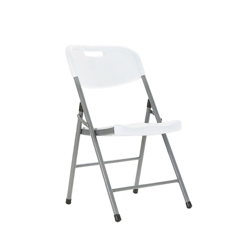 Cadeiras Paris Dobráveis Ergonômica Portátil Brancas Suporta até 150kg