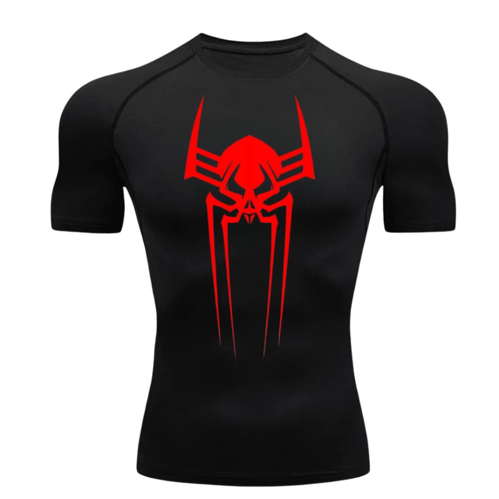 Camisa De Compressão Homem-Aranha 5 Manga Curta Treino Ginástica Camiseta Esportiva Rash Guard