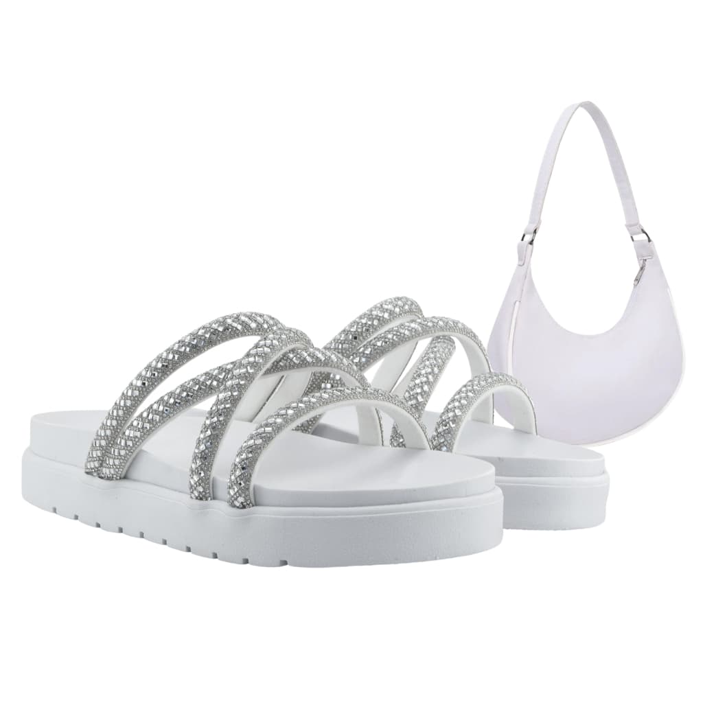 Kit Papete Com Bolsa Meia Lua Sandalia Birken Flat