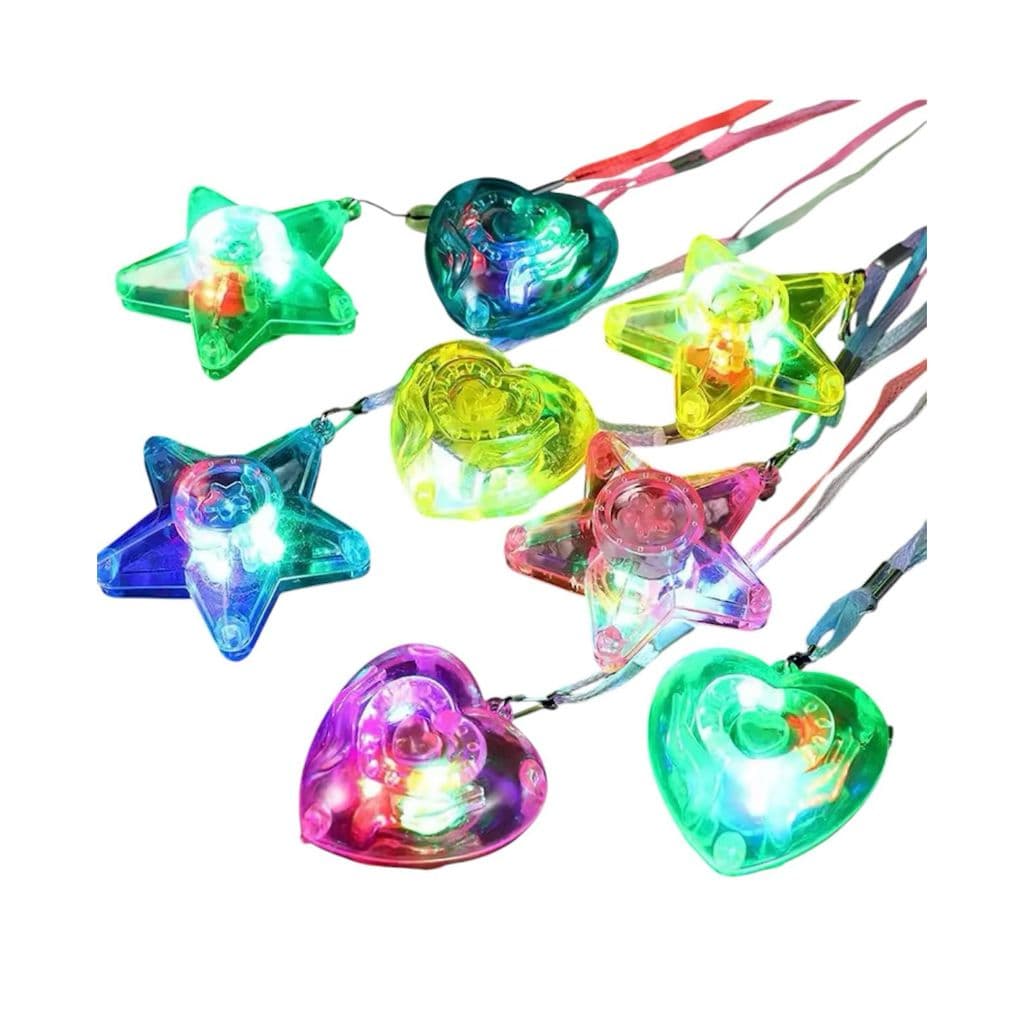 kit 10 Pingentes Colar Pisca Pisca Coloridos Com led Para Festa Decoraçao