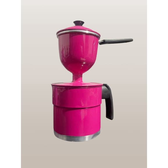 Cuscuzeira Nordestina, Porção Individual, Cozinha a vapor, Cor Rosa Estonado
