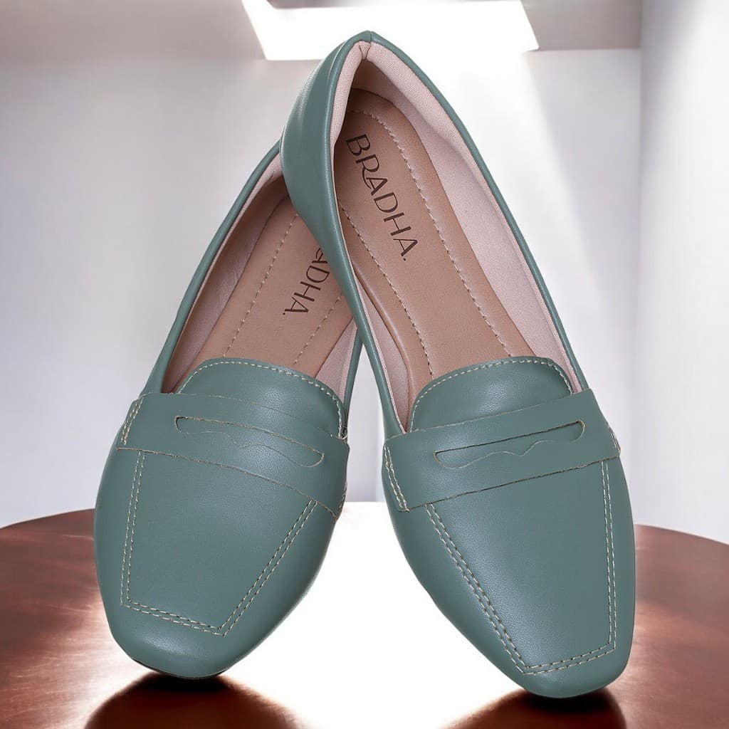 Sapatilha Mocassim Feminino Loafer Bico Quadrado Varias Cores (145-0028)