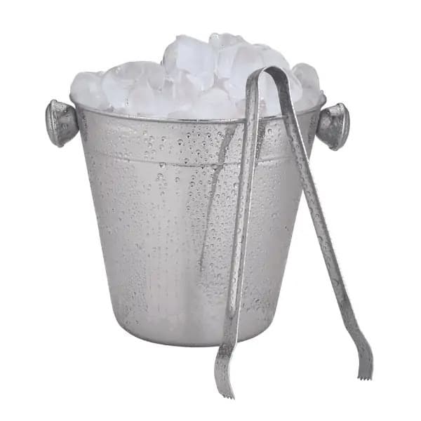 Balde de Gelo Inox 1,35L com Alça para Bar Festa Bebidas Drinks Cerveja Vinho Servir com Estilo