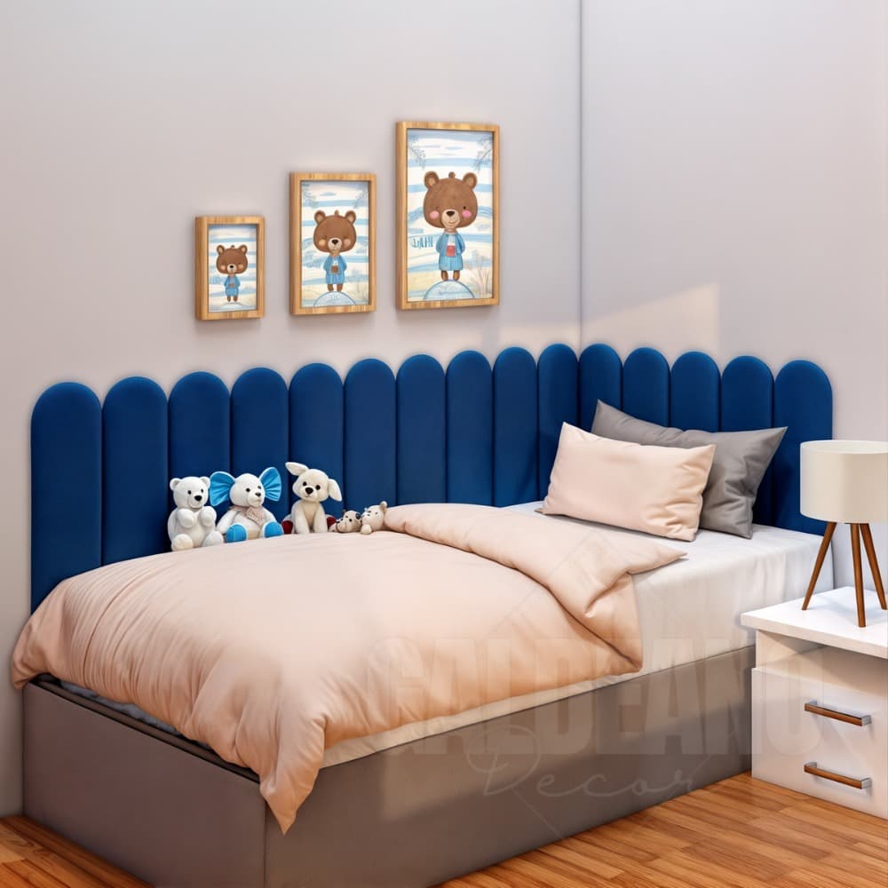 Kit 7 Cabeceiras 45x20 de Cama Box Casal Estofada Nuvem Quarto Parede Cama Casal Luxo