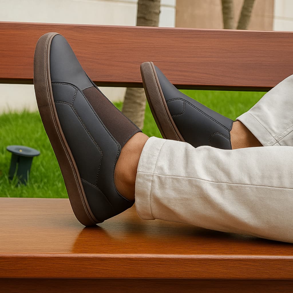 Tenis Casual Masculino Sneaker Ouversize premium com Ajuste em elastico e Sola Alta