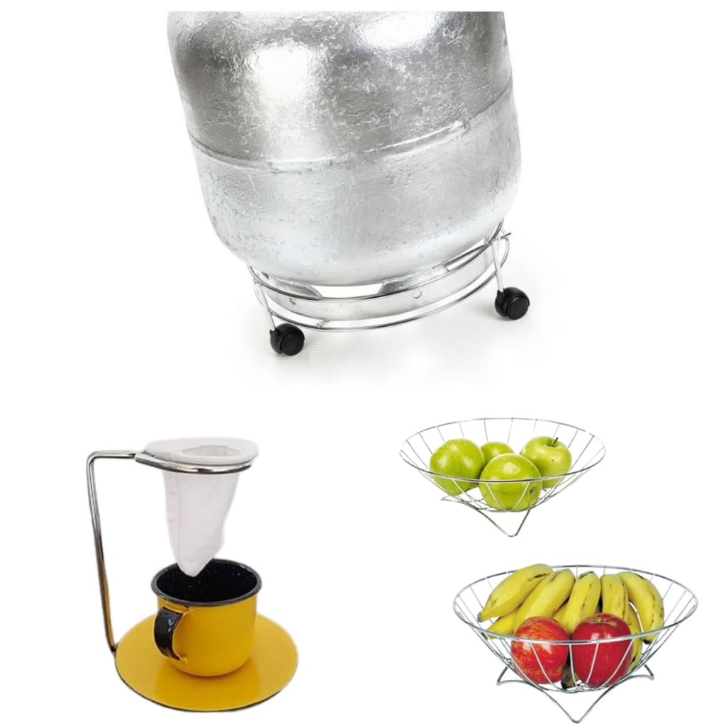 Suporte Botijão, Mini Coador, Fruteira