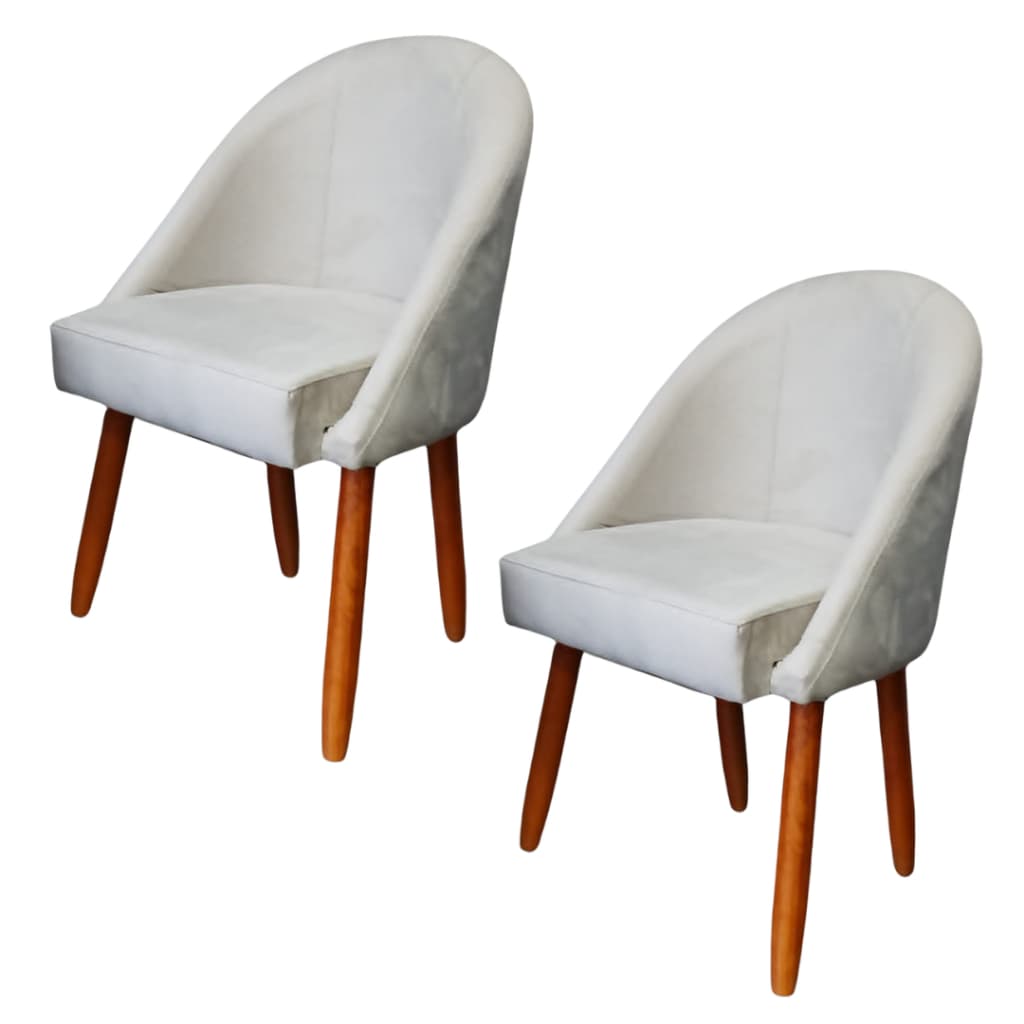 Kit com 2 Cadeiras Decorativa Lua Jantar Penteadeira Salão Recepção - Belim Móveis