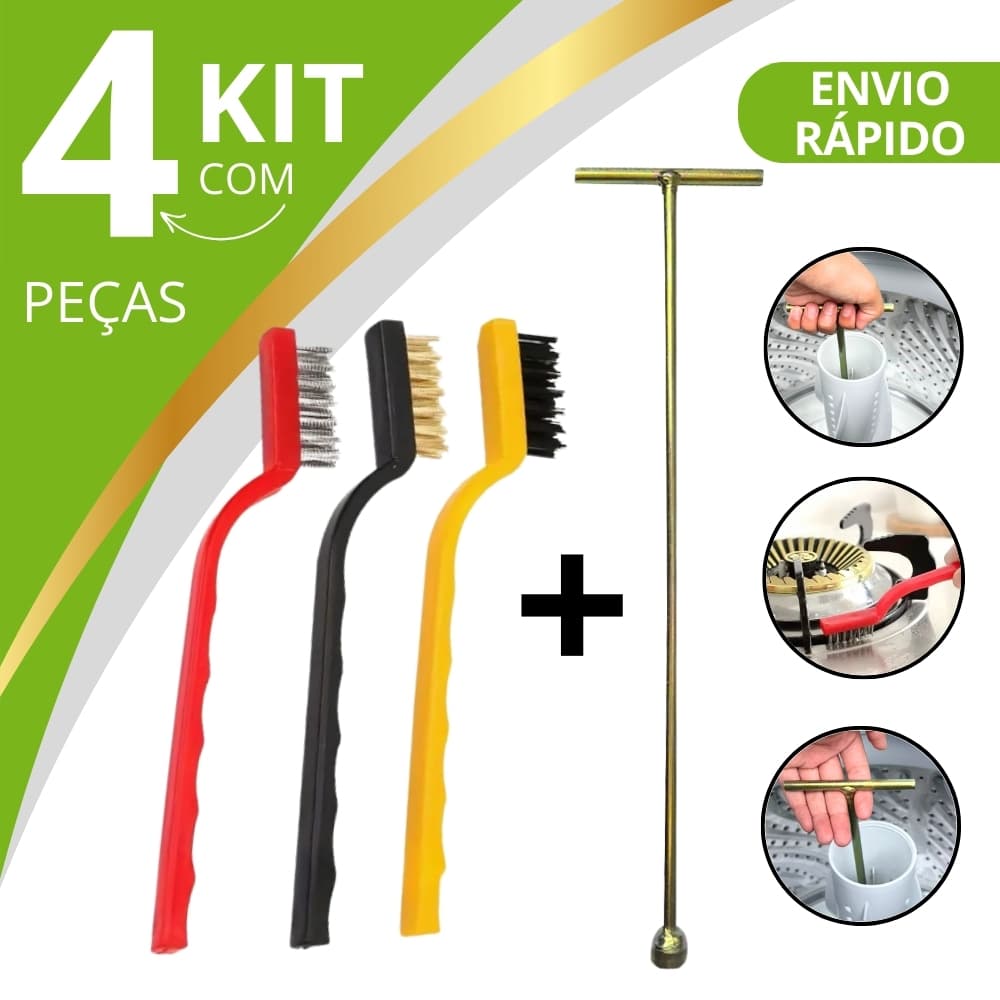 Escova de aco para limpeza Multiuso forno grelha fogão Aço Latão Nylon
