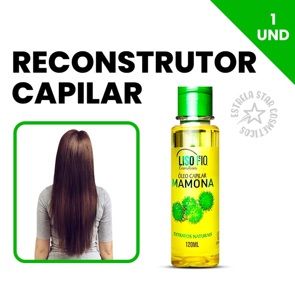 Òleo capilar mamona 120ml ajuda no crecimento,força,brilho e nutrição para todos os tipos de cabelo